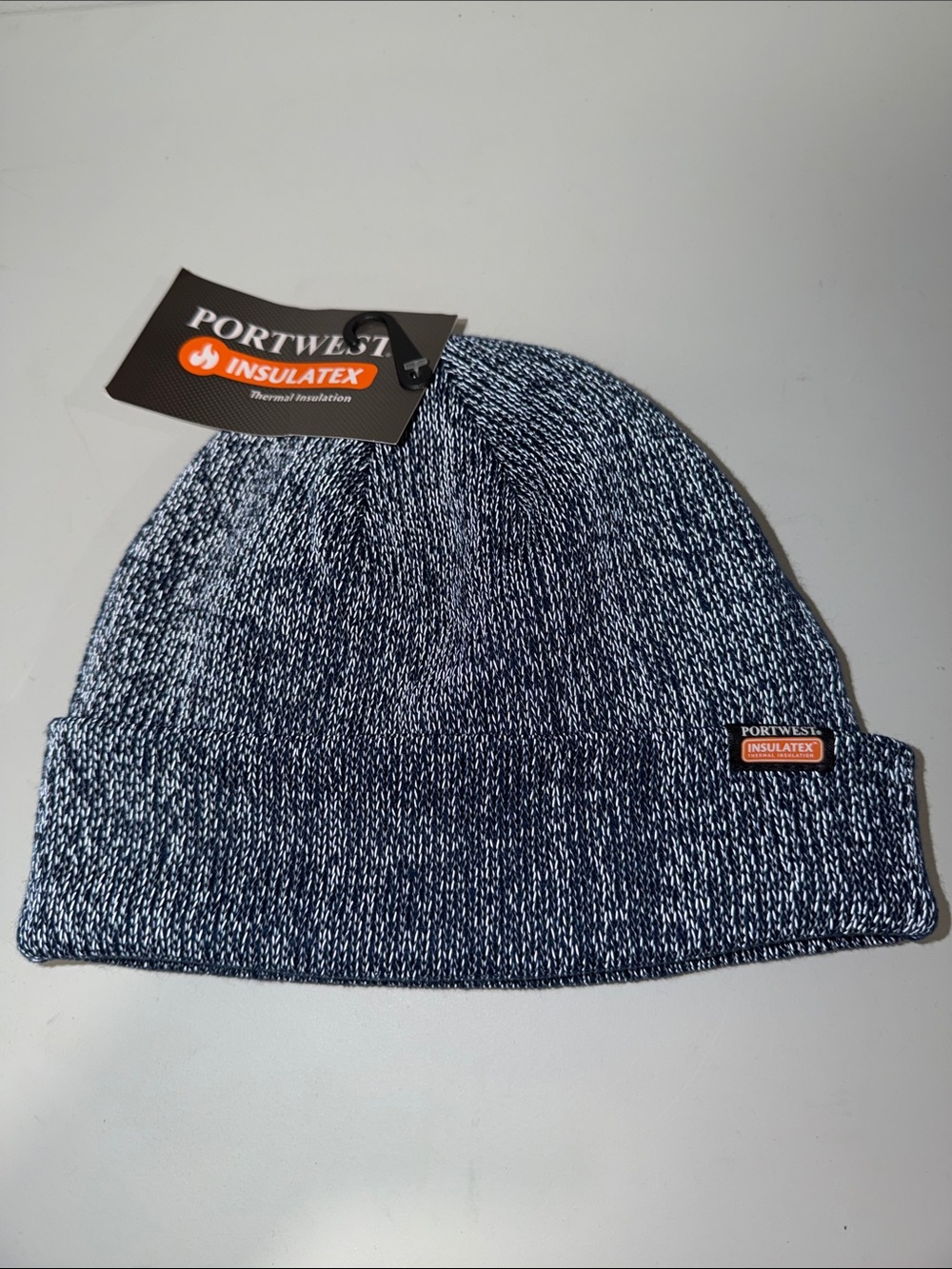 Portwest Insulatex OS Heathered Reflective Thermal Insulated Navy Beanie